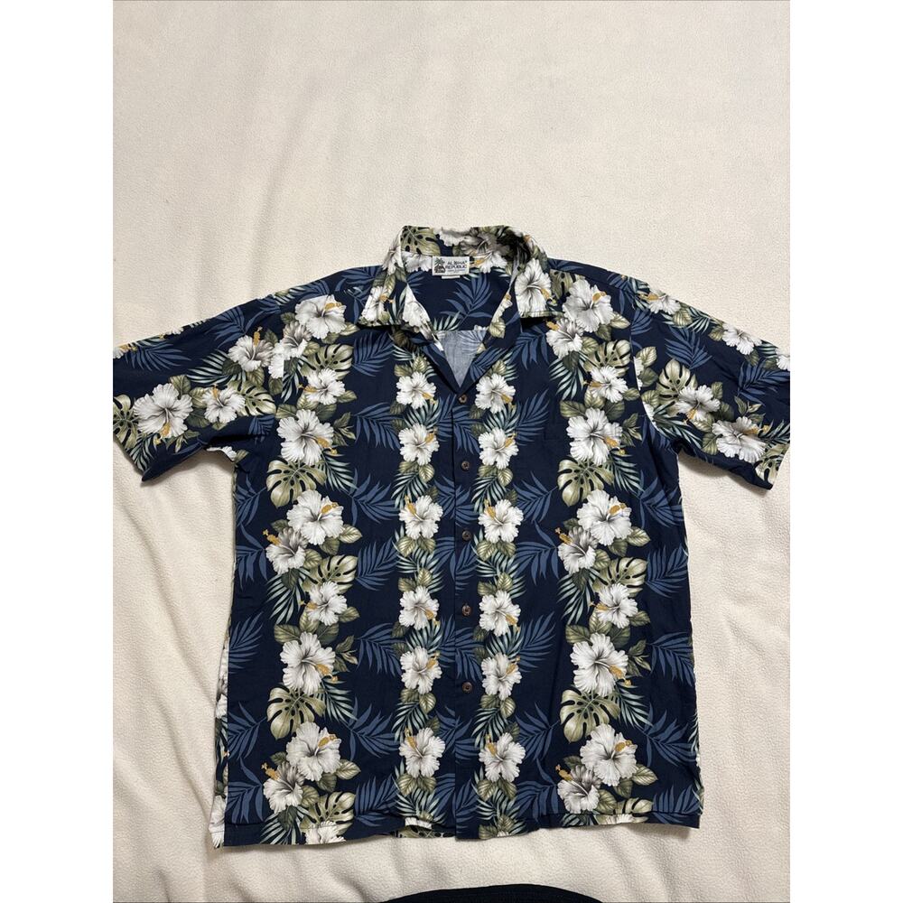 Vintage Aloha Republic Men's Short Sleeve Button Up Hawaiian Shirt Size Large